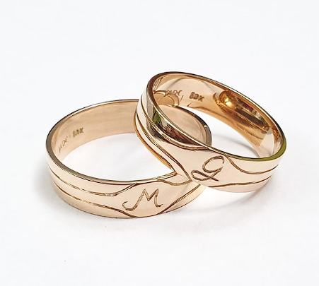 Aros de Boda Nuestras Iniciales
