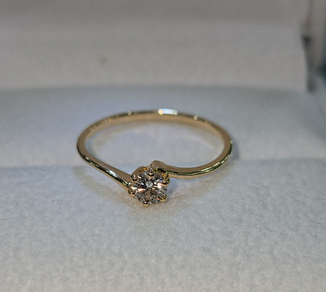 Anillo de Promesa con Moissanite Te amo