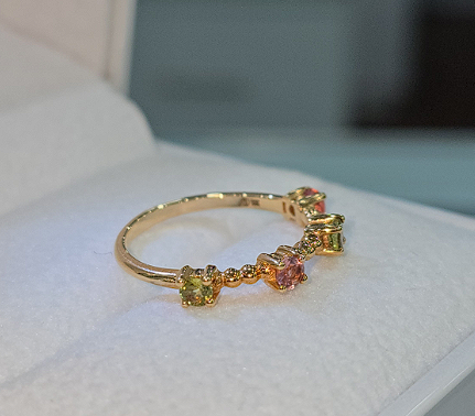 Anillo Corona de Turmalinas
