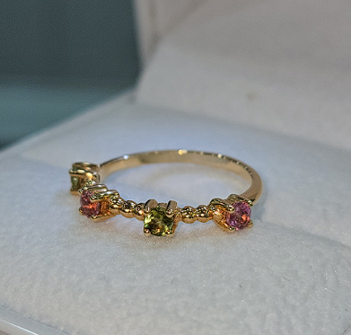 Anillo Corona de Turmalinas
