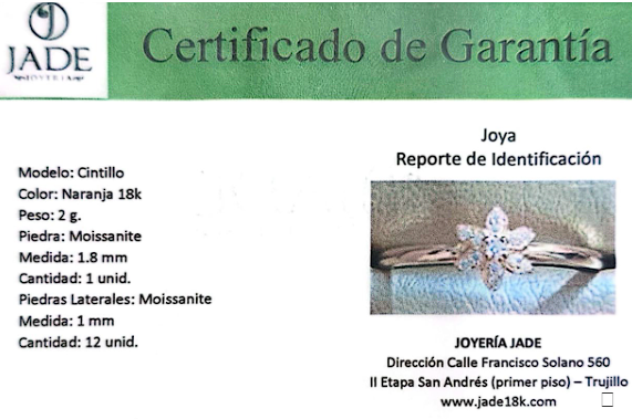 Anillo Moissanite Florece