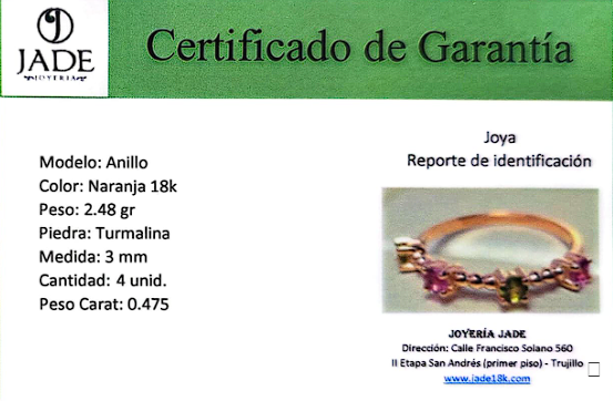 Anillo Corona de Turmalinas