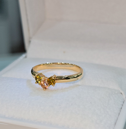 Anillo Trio Turmalinas