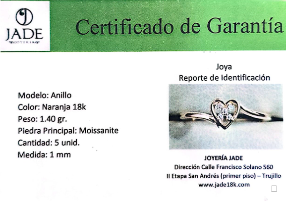 Anillo de Promesa con Moissanite Tú, solo tú