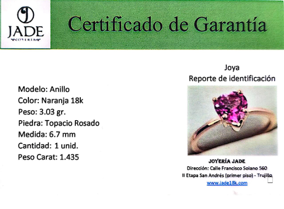 Anillos Topacio Corazón
