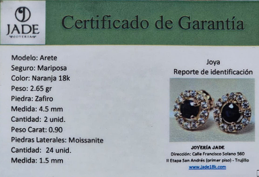Aretes de Piedra Natural Zafiro Perfecto