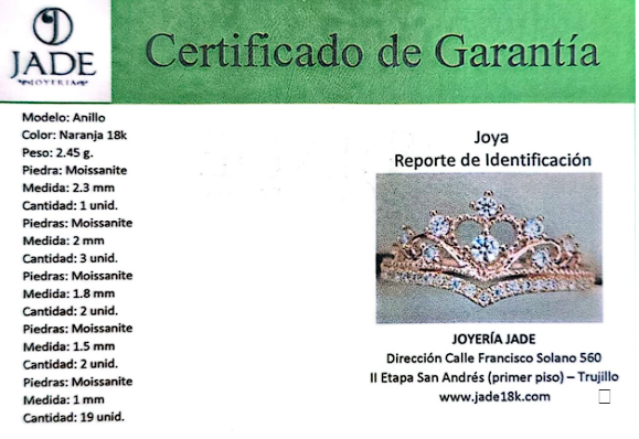 Anillo Corona con Moissanite Bella