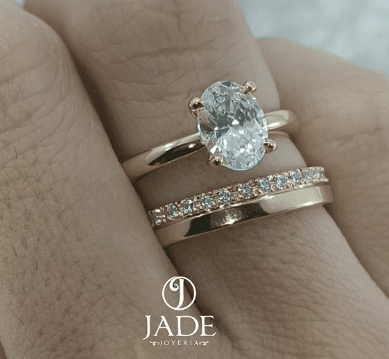 Anillo de compromiso Oval