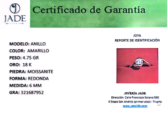 Anillo de Compromiso con Moissanite Mi Luz