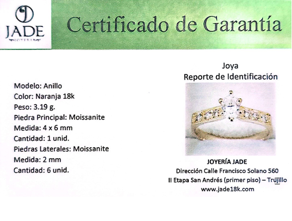 Anillo de Compromiso con Moissanite "Imperial"