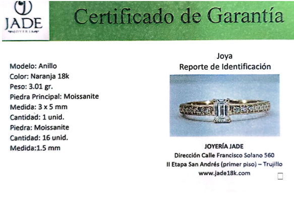 Anillo de Compromiso con Moissanite Aurora