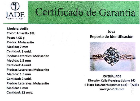 Anillo de Compromiso con Moissanite Mi princesa