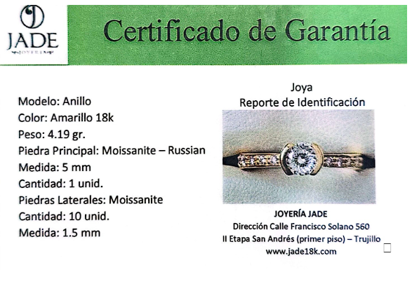 Anillo de Compromiso con Moissanite "Siempre tú"