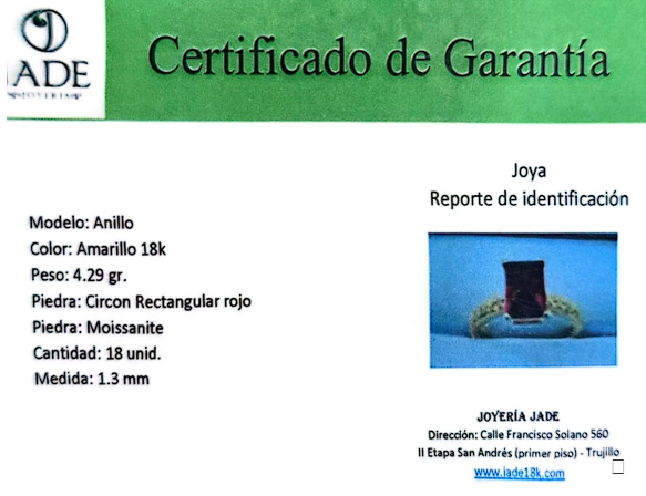 Anillo Circón Carmesí