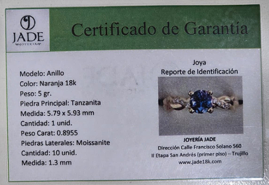 Anillo Tanzanita Glow