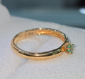 Anillo Esmeralda Dorada