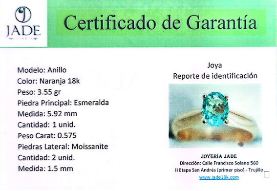 Anillo Esmeralda Primavera