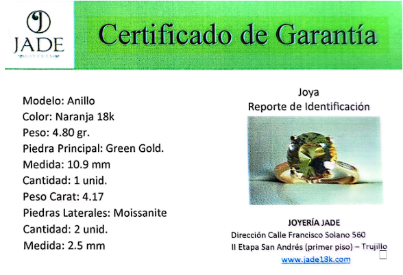 Anillo Green Gold