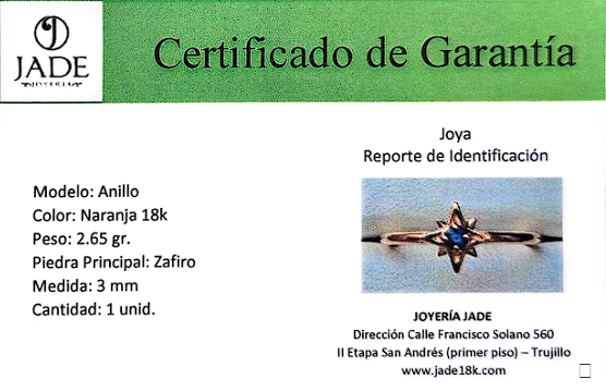 Anillo Zafiro Galáctico