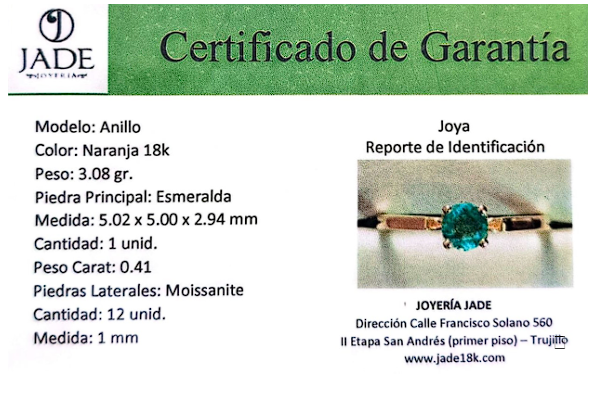 Anillo Esmeralda Green