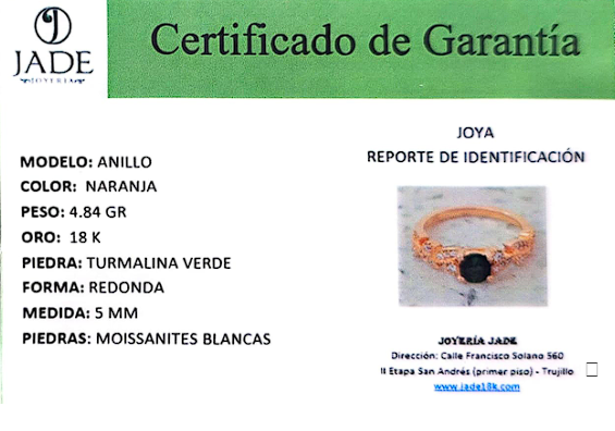 Anillo " Turmalina Aura"
