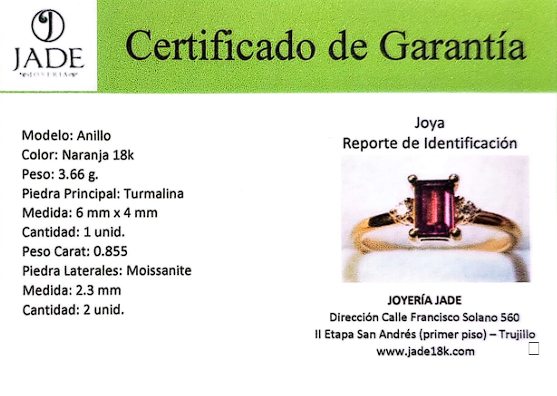 Anillo Turmalina Noble