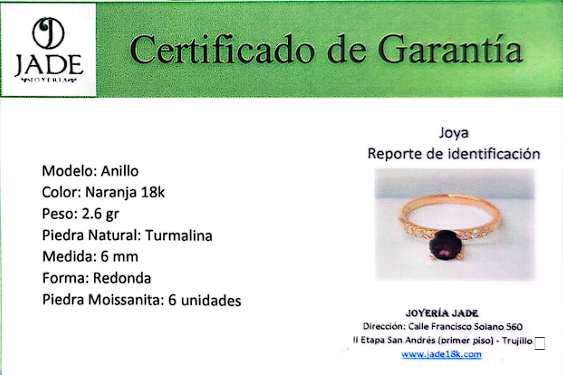 Anillo Turmalina del Alma