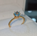 Anillo Topacio Marino