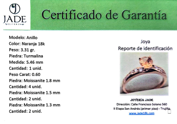 Anillo Turmalina Mágica