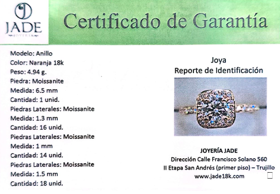 Anillo de Compromiso con Moissanite Signature