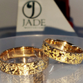 Alianzas aros de boda Hojas de Amor Oro de 18k
