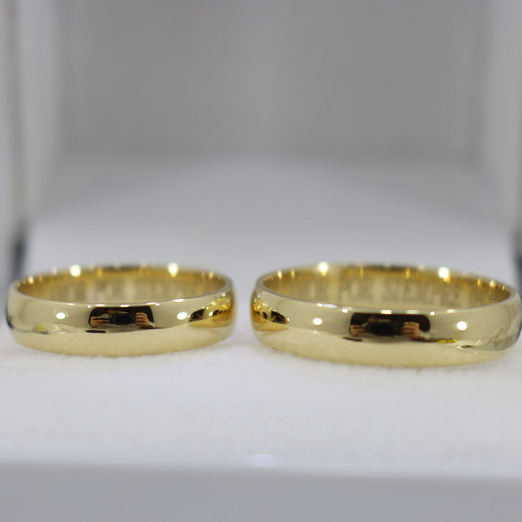 Aros de Boda "Caminando Juntos" en oro 18k – Jade18k (vista 3)