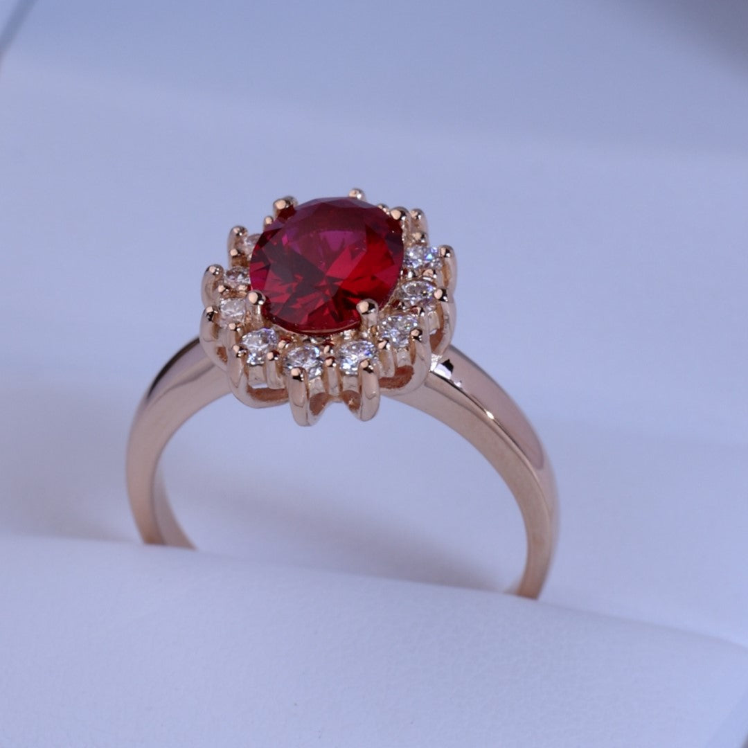 Anillo De Compromiso Carmesí