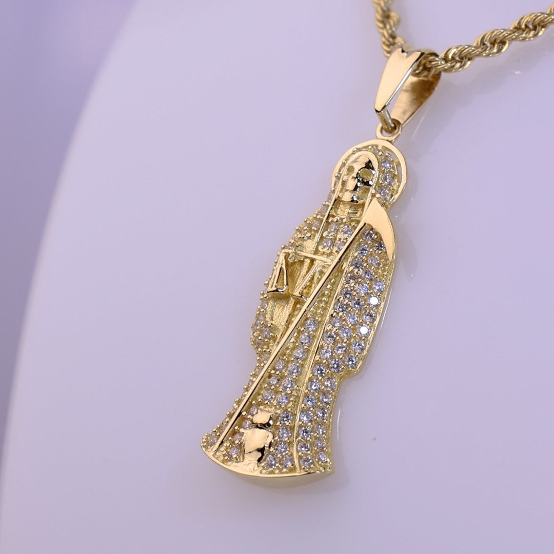 Dije en oro 18k de la santa muerte