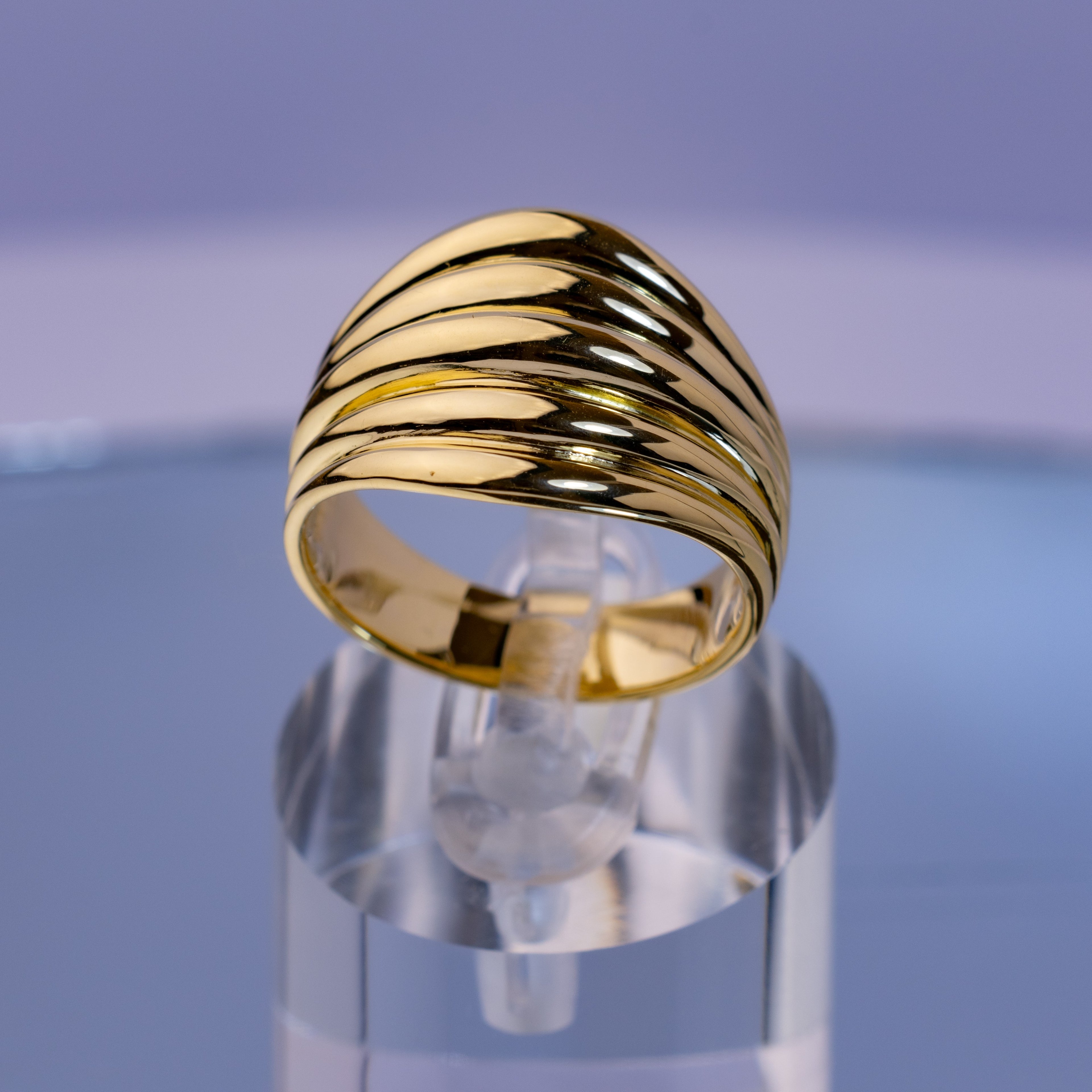 Anillo ondas en oro 18k