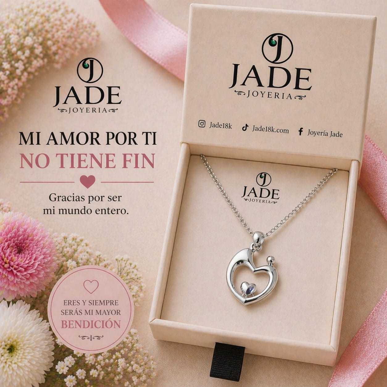 dije + cadena: plata: te amo por siempre mamá