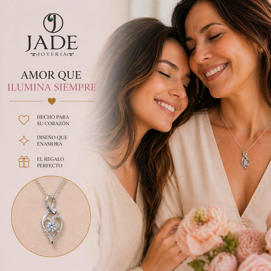 Dije + cadena i love you mom en plata – Jade18k (vista 2)