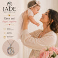 Dije + cadena: Guardian Angel Mom en plata