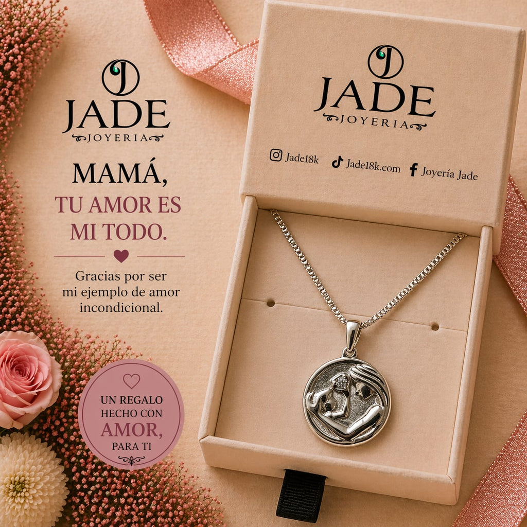 Dije  + cadena mi hermosa madre en plata