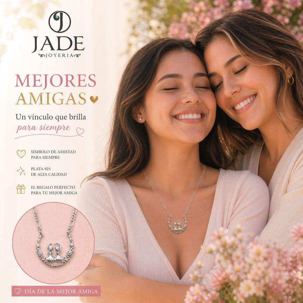 Dije + cadena  cartier de plata: Mejores amigas
