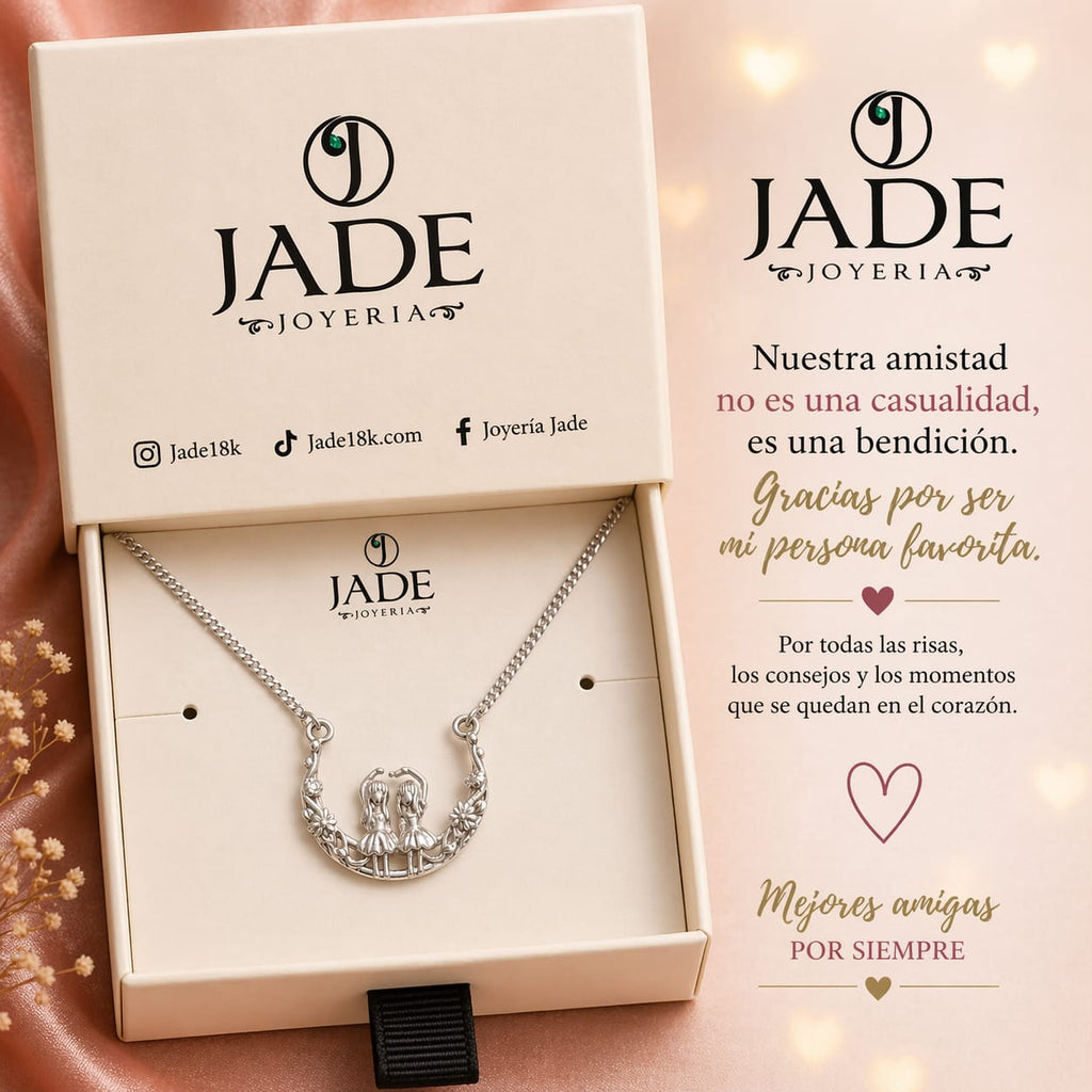Dije + cadena  cartier de plata: Mejores amigas