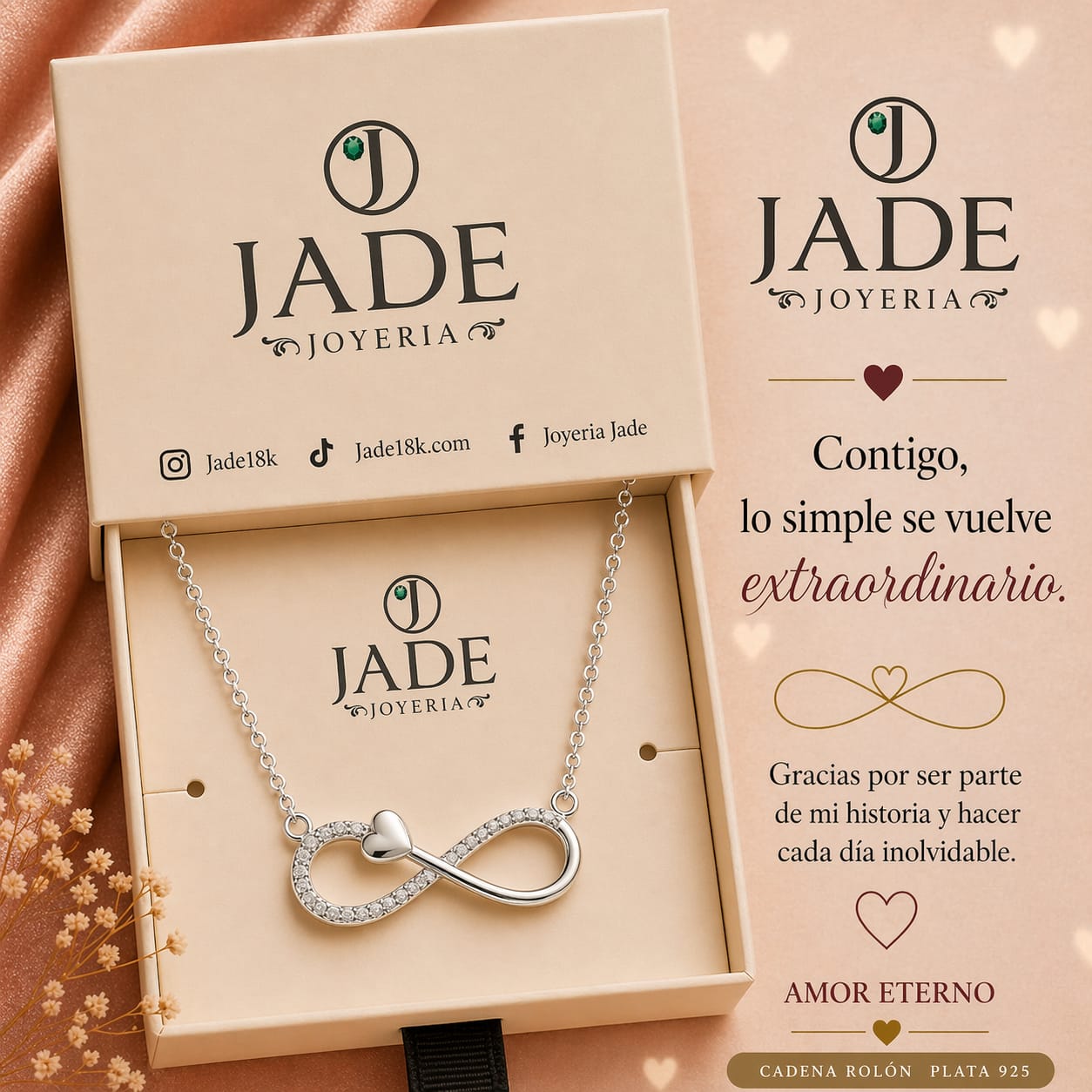 Dije infinito tu amor en plata