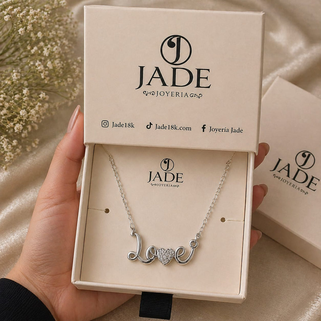 Collar Te Amo hasta love en plata