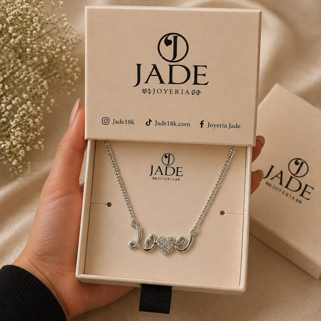 Collar Te Amo hasta love en plata