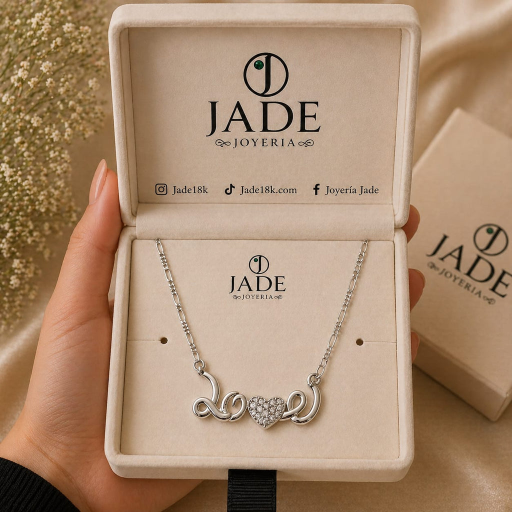 Collar Te Amo hasta love en plata