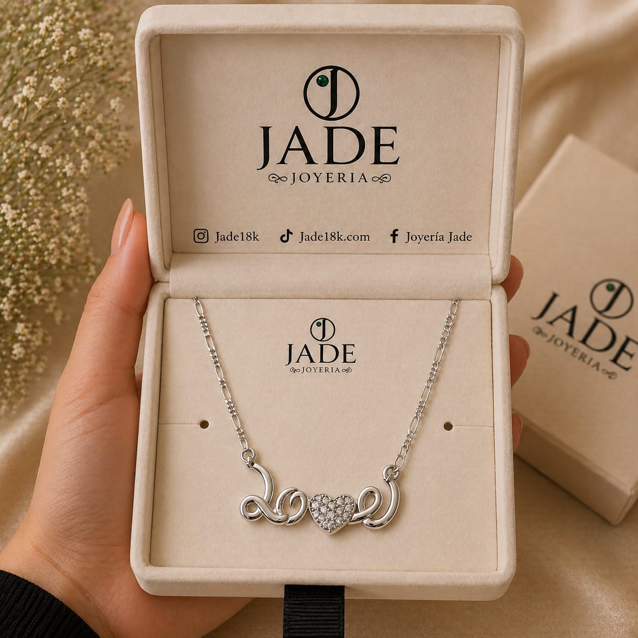Collar Te Amo hasta love en plata