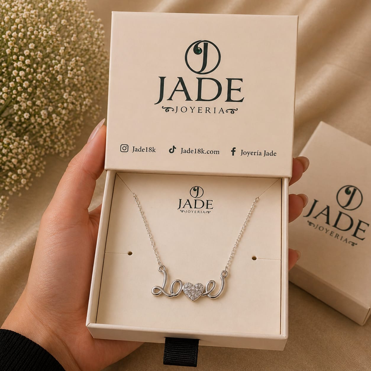 Collar Te Amo hasta love en plata
