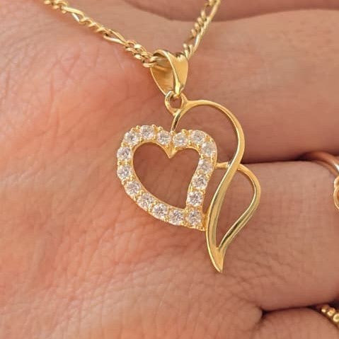 Dije con MOISSANITA olas del corazon