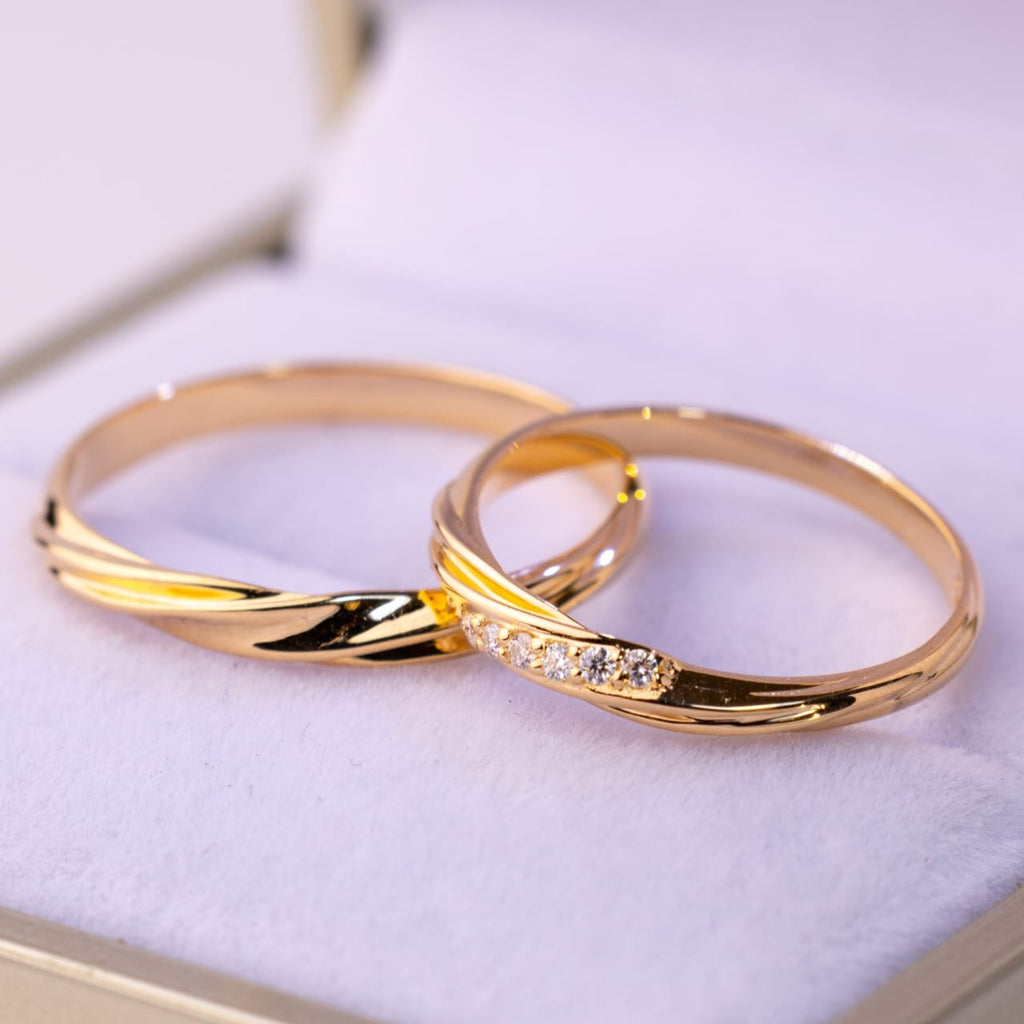Aros de boda 18k olas de amor