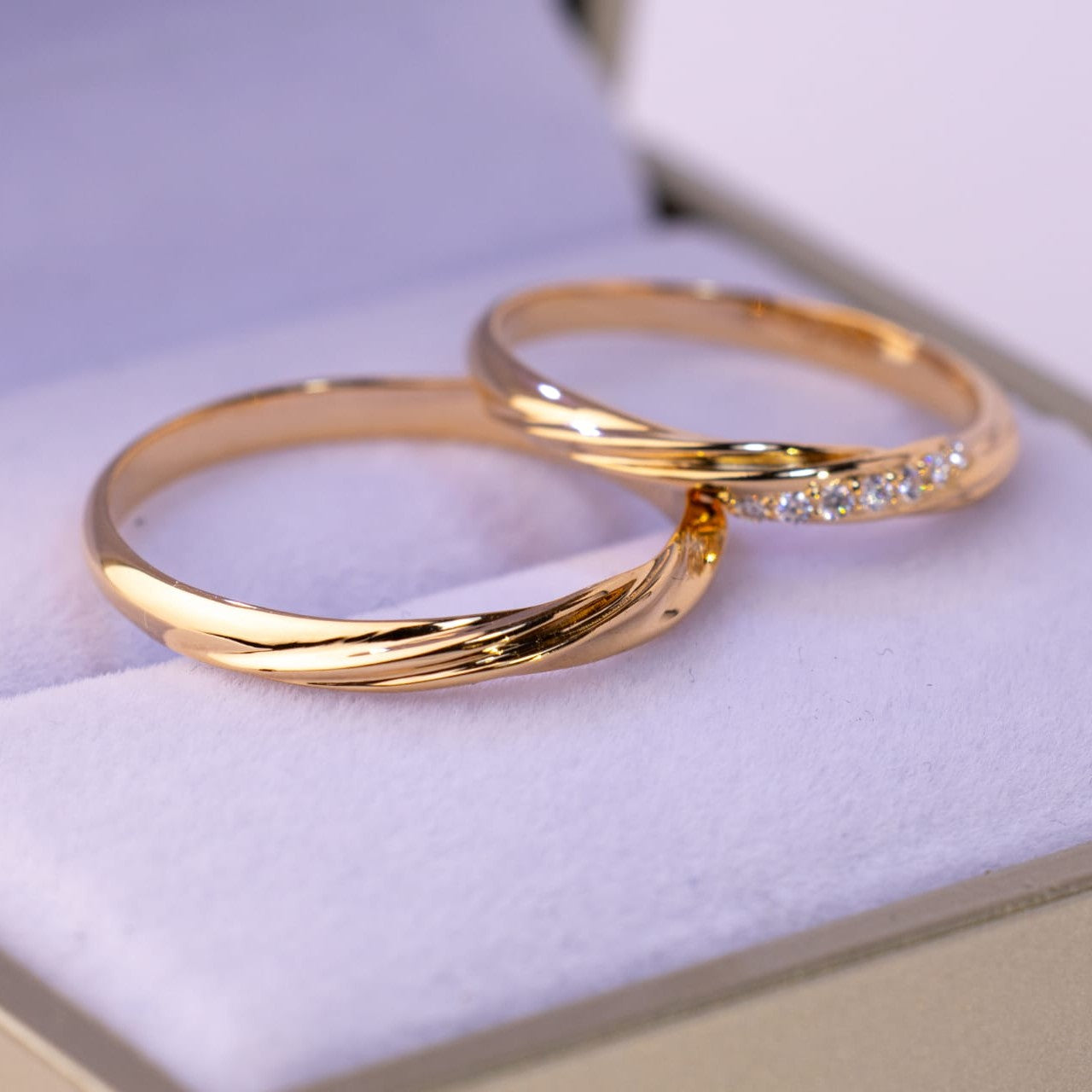 Aros de boda 18k olas de amor